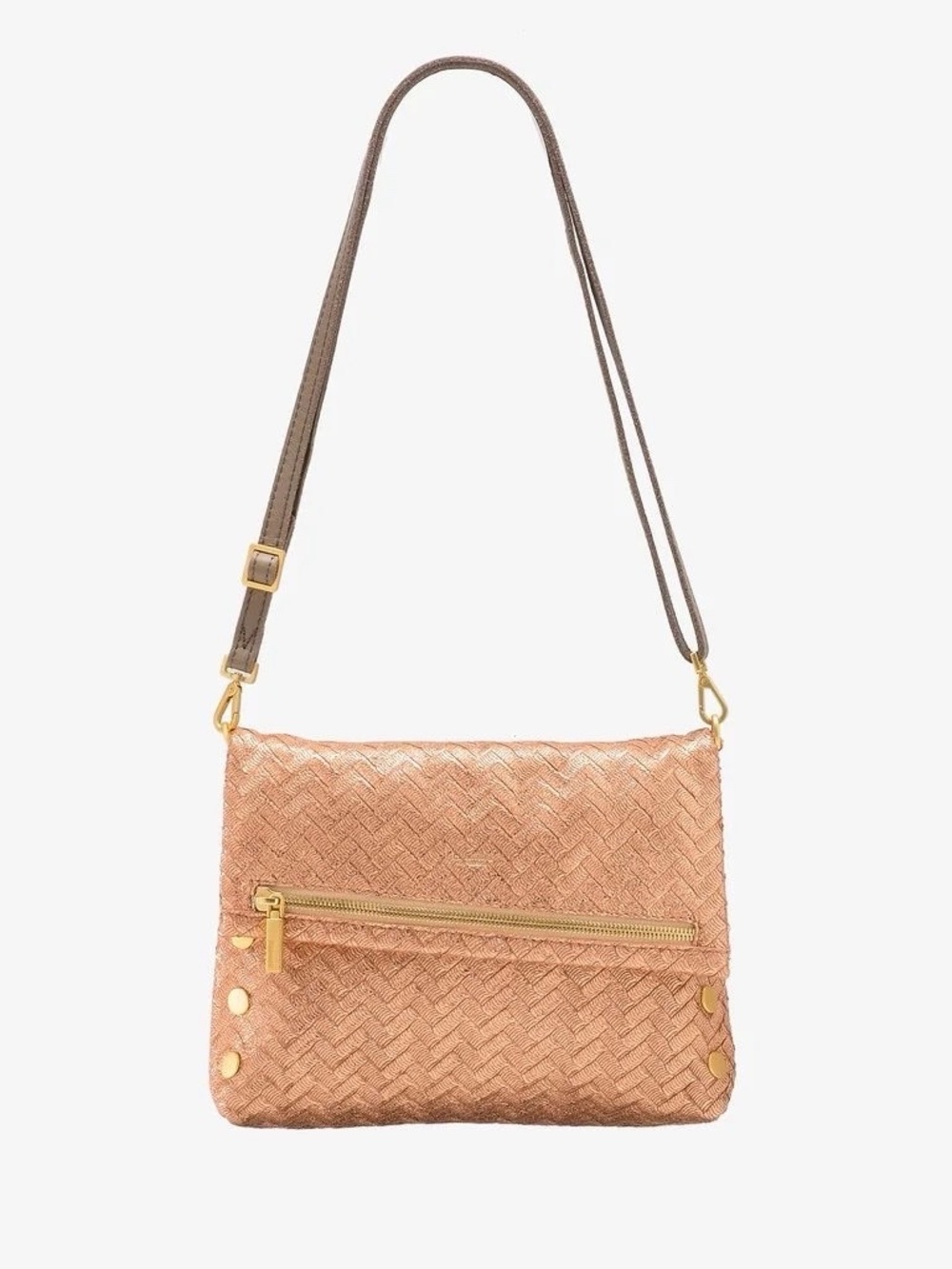 Rare Hammitt VIP Medium Sockeye​ (Rose Gold Chevron) with Brushed Gold Hardware